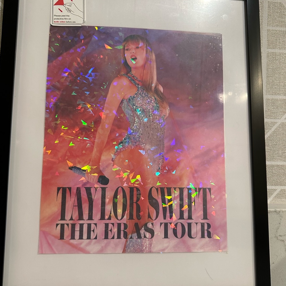 Taylor Swift The Eras Tour Movie Poster Custom Prism Holographic Picture w Frame - Picture 2 of 8